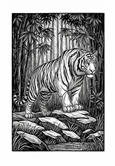 tiger on a white background