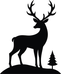 deer silhouette vector
