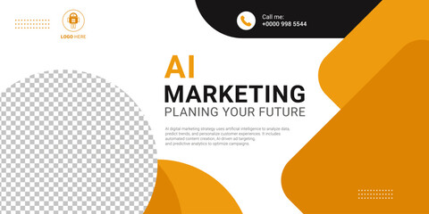 Creative digital marketing horizontal banner template design, and Digital marketing social media post and web banner design templatetemplate design vector illustration