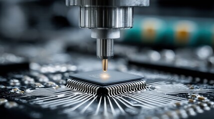 Solder-fillet prism and wetting flow on PCB pad with pick-and-place backdrop