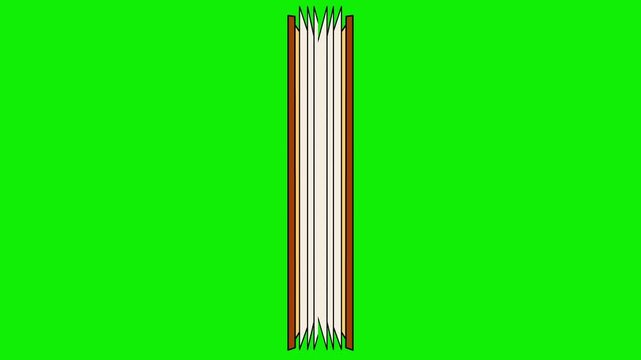 Animated Book Opening and closing chroma key Video | Book Animation Green screen Background