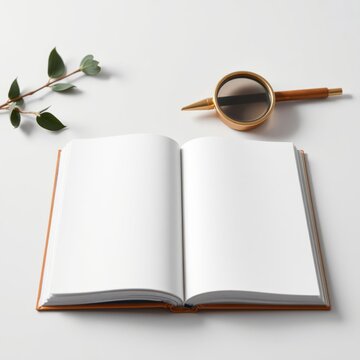 Blank pages of an open book ready for ideas and creativity on a light background concept display book mockup blank template professional presentation blank empty  creative comp