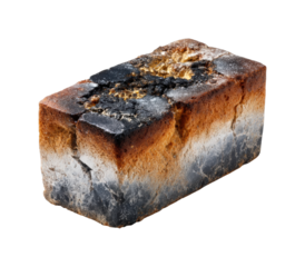 Burnt brick texture industrial rustic environment artistic concept isolated on transparent background, png