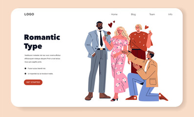 Kibbe Types. Flat Vector Illustration