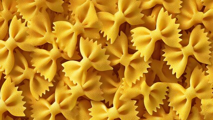 Seamless Farfalle Pasta Pattern – Realistic Bow Tie Pasta Food Background