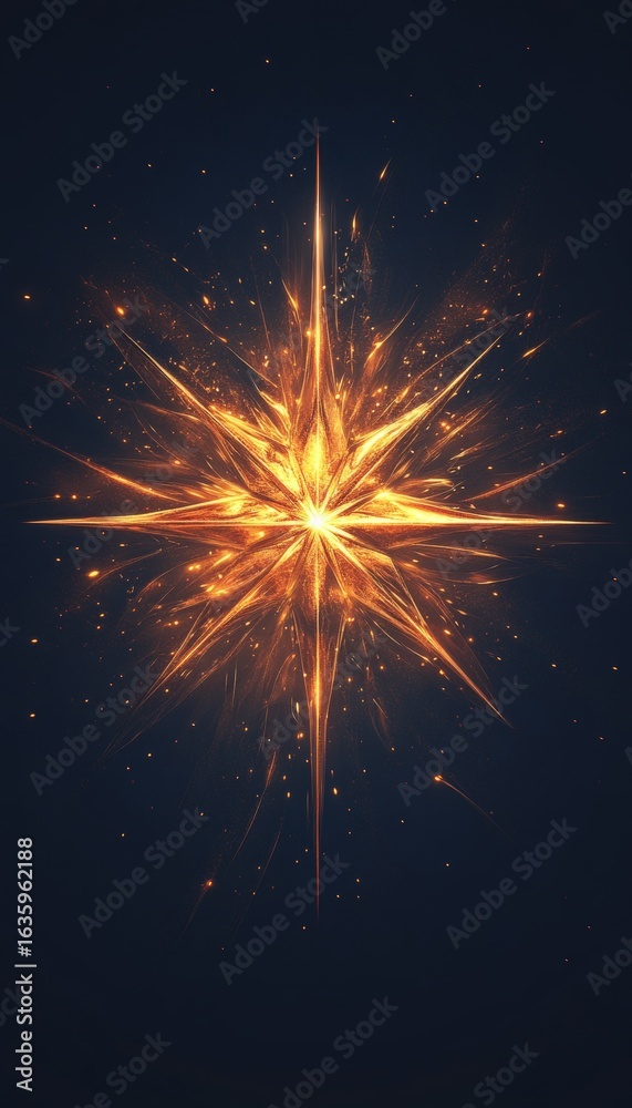 Wall mural dynamic burst of radiant golden light erupting in a vibrant field gradient for graphic design use