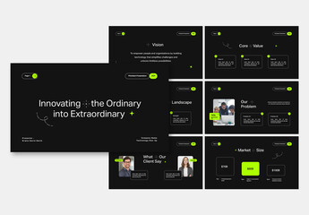 Black Modern Pitch Deck Presentation