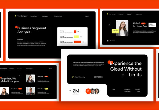 Black and Orange Green Modern Company Profile Presentation