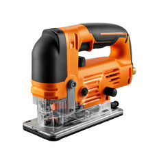 Fototapeta premium Powerful jigsaw cutting tool workshop tool overview diy projects isolated on transparent background, png