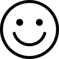 Fototapeta premium Happy face emotion outline vector