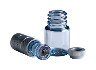 Vial packaging process laboratory product cleanroom environment view isolated on transparent background, png