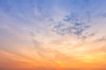 blue dramatic sunset sky texture background.