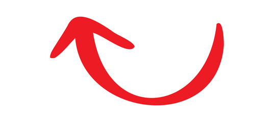 Curved Red Arrow Pointing