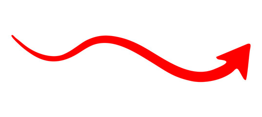 Curved Red Arrow Pointing