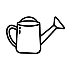 Obraz premium Simple outline of a watering can for gardening and plants 