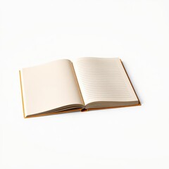 Beige closed and open lined notebooks isolated on transparent background book mockup blank template professional presentation blank empty  creative composition versatile use 