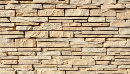 Obraz premium Textured ledgestone wall, natural stone background, weathered, texture