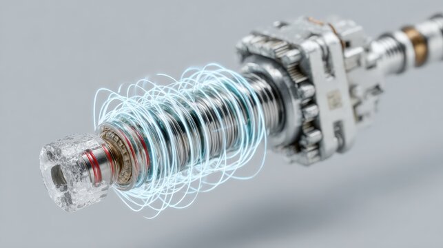 Surge protection technology with metal-oxide varistor and neon-blue  waves