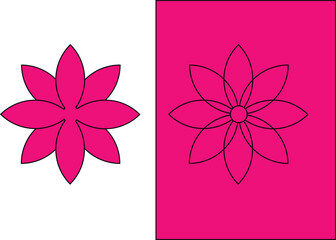 Minimal Floral Logo Design Set – Abstract Petals Icon 