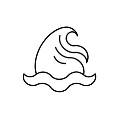 Obraz premium Simple water wave art on transparent background