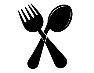 Crossed fork and spoon