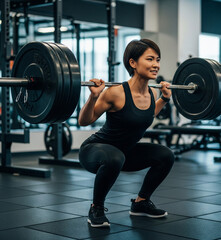 woman lifting weights