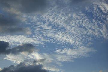It's a cloudy evening sky.