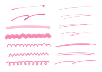 手書き風　線セット　マーカー6