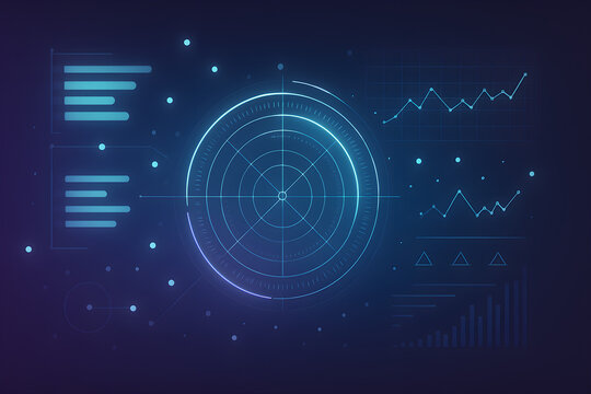 Abstract blue digital network background with glowing circuit lines, floating binary code, and transparent layers of geometric hexagons, evoking AI and data transfer.
