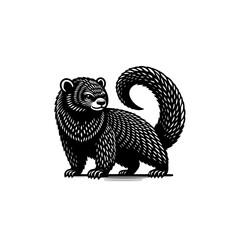 Obraz premium Ferret illustration isolated on white background