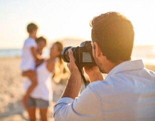 Fototapeta premium 一眼レフで撮影するカメラマン