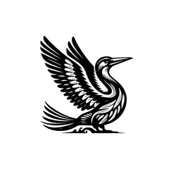 Bird illustration isolated on white background