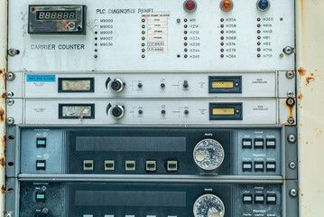 Fototapeta premium Control Panel with Digital Display and Buttons