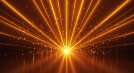 Bright golden light bursts outwards, creating a radiant and energetic visual effect.