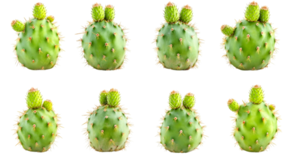 Vibrant green cactus display nature plant collection outdoor close-up botany