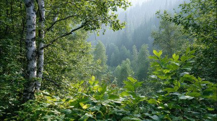 Obraz premium capture essence of summer landscapes in russia emphasizing splendid forests and untouched nature