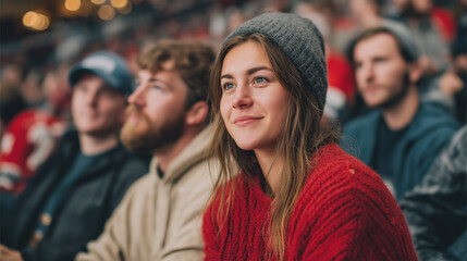 Obraz premium fans watch their team play, hobby, leisure