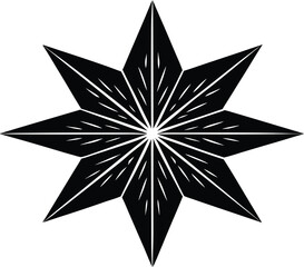 Obraz premium Holiday Christmas star silhouette vector elements illustration for seasonal clipart design