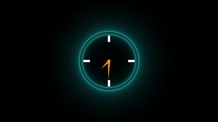Neon Clock,Glowing Clock,Digital Time,Modern Timepiece,Time in the Dark,Futuristic Clock,Minimalist Clock Face,Sleek Clock Design,Abstract Clock,Circular Clock, animation - Powered by Adobe
