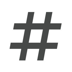 hashtag icon vector with simple design