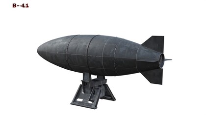 Dark, oblong, military craft