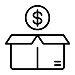 donation money line icon
