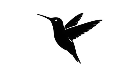 Silhouette of a hummingbird