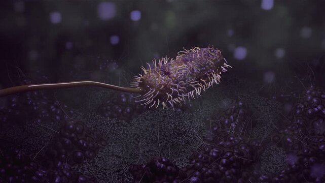 Motile Spiked Bacterium