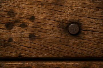 Detailed Texture of Teak Wood with Rusted Nail on a Tropical City Park Bench_3
