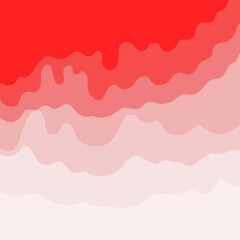 Dynamic abstract wavy background with flowing red and pink layers. Abstract red wave background. Melting red paint, gradient red waves pattern