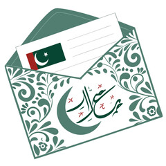 envelope with flowers