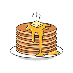 title Stack of Pancakes with Butter and Syrup keywords pancakes butter syrup stack
