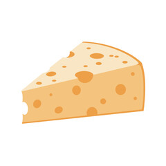 title Illustration of a wedge of cheese with holes and a bite missing keywords