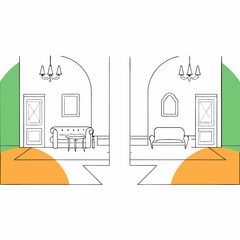 Split Room Interior Design Concept